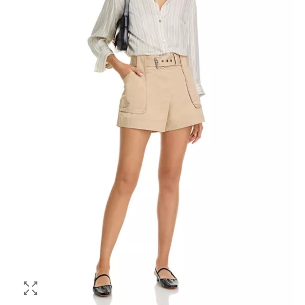Derek Lam 10 Crosby Monterey Belted shorts Safari Size 8 Nee